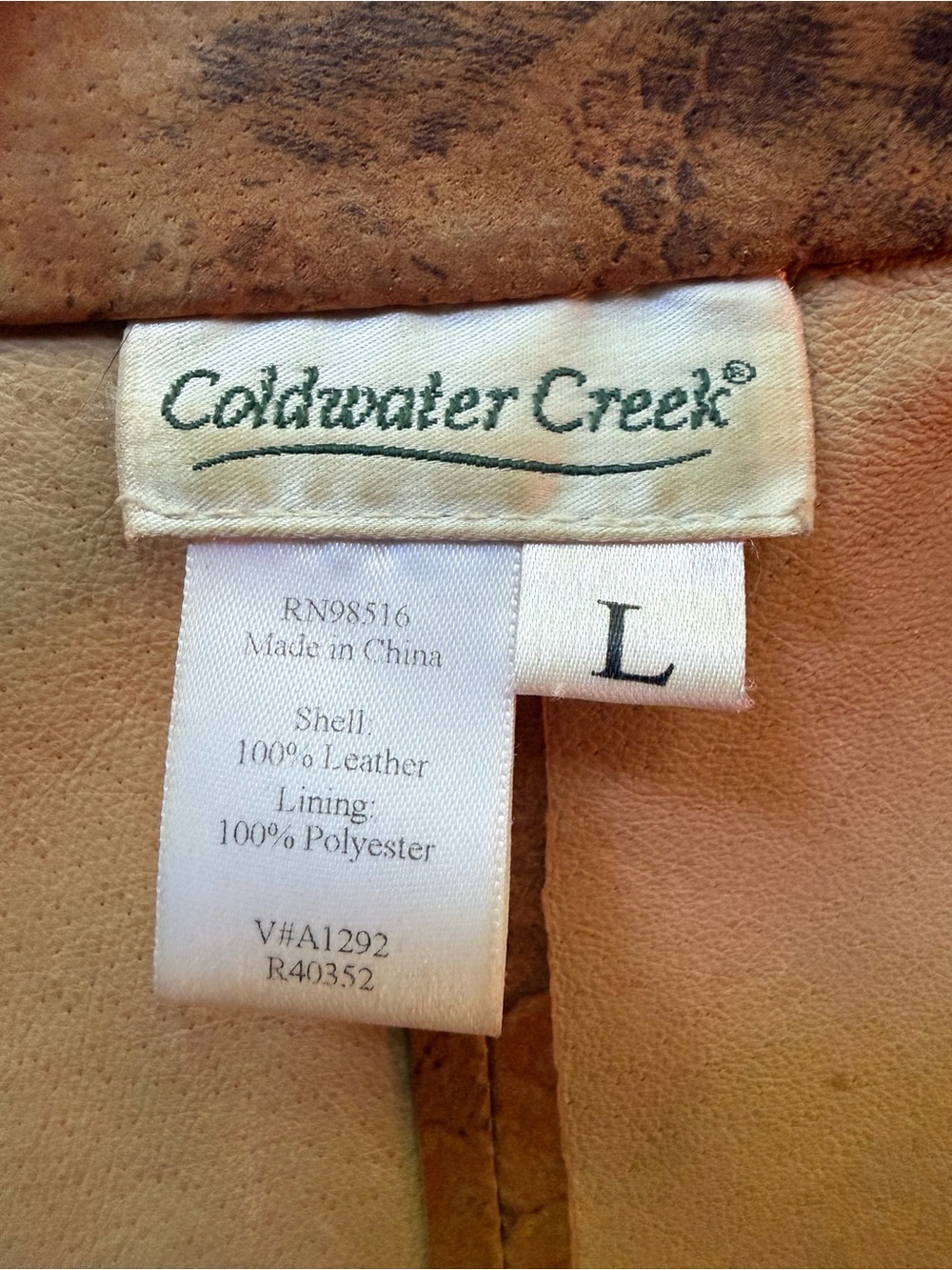 Coldwater Creek Floral Printed Tan Suede Duster Coat Leopard Bohemian Jacket - Picture 7 of 14